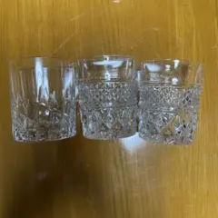 ボヘミアグラス　チェコ　ロックグラス他　3点まとめ売り　酒器