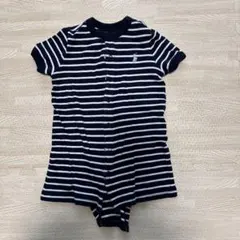 Ralph Lauren ストライプロンパース 12M