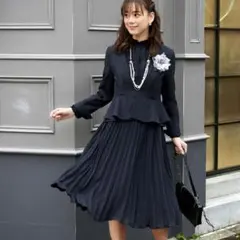 ルイルエブティック ペプラムジャケット プリーツワンピース セレモニースーツ