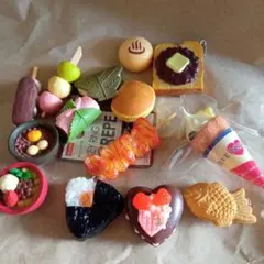 和菓子の消しゴムや食品サンプルのサムネイル