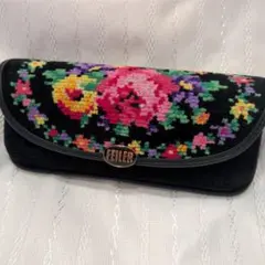 FEILER 花柄刺繍 メガネケース