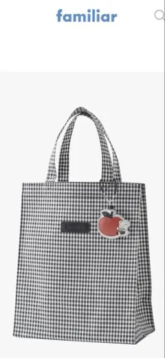 新品　familiar ファミリア ギンガムチェック柄トートバッグ