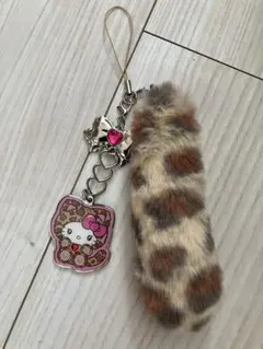 ハローキティ ギャルネコデザイン ブラウン ファーストラップ 豹柄