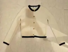 ZARA アイボリー・ブラック カーディガン