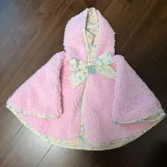 新品　fafa フェフェ　ポンチョ　ピンク系　Sサイズ　80 90