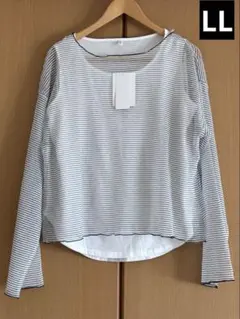 サニーハウス／シアーボーダー Tシャツ &ラウンドヘムタンクトップ／LLタグ付き