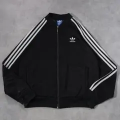 adidas アディダス トラックジャケット 古着 刺繍 2XL 黒 19254