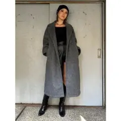 EGOIST ニットシャギーロングコート チェスターコート エゴイスト グレー