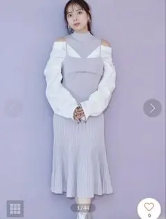 【MARY QUANTコラボ】シャツドッキングニットワンピース