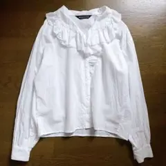 近年【美品✨】ミズイロインド プリント フレア ショートシャツ