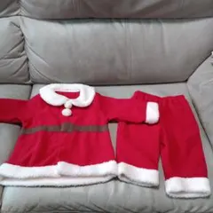 サンタクロース コスチューム 赤色 　90cm 帽子なし