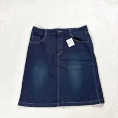 新品✨【TOPVALU】 L-LLデニム 膝丈スカート インディゴのサムネイル