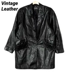 Vintage Leather リアルレザー ジャケット ハーフコート 本革