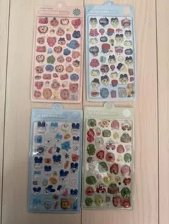 【4枚セット】 3dシール 立体シール ぷくぷく たまごっち