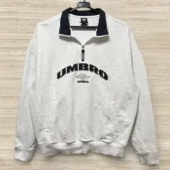 美品 Umbro ハーフジップ スウェット グレー M相当