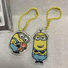 2個セット ミニオンズフィーバーダイニング アクリルキーホルダー ボブ ケビン