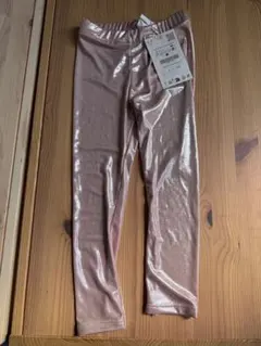 光沢ピンクキッズレギンス