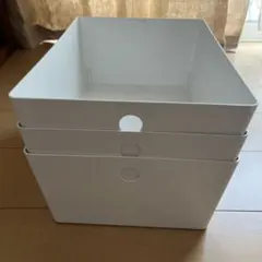 【3個セット】IKEA KUGGIS ボックス ホワイト 26×35×15cmのサムネイル