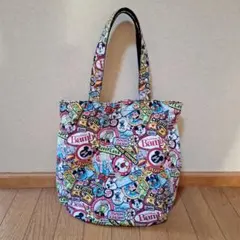 最終お値段　ディズニー　トートバッグ　総柄　ミッキーマウス