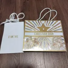 CHRISTIAN DIOR ショップ袋 大 ホワイト/ゴールド