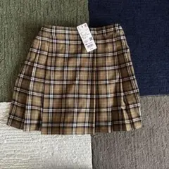UNIQLO KIDS ベージュ チェック スカート 160