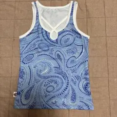 超美品！ミカランセ　ペイズリー柄 タンクトップ ブルー系のサムネイル