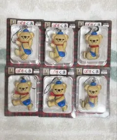 匿名配送 ぽすくま フィギュア ストラップ 6個セット 全3種 コンプ