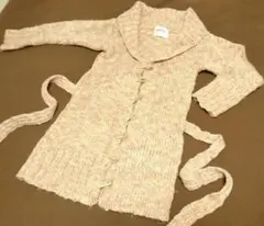 ローゲージ ニット カーディガン ピンク