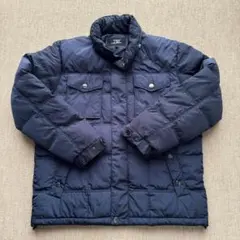 美品 プレイボーイ スタンドカラー ダウン L ネイビー