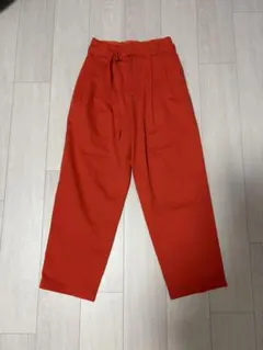 オレンジ ウエストベルト付スラックス　green label