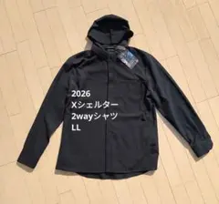 デタッチフード長袖シャツ xシェルター 暑熱αブラック