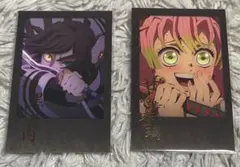 鬼滅の刃　ダイニング　箔押しチェキ風ブロマイド　伊黒小芭内　甘露寺蜜璃