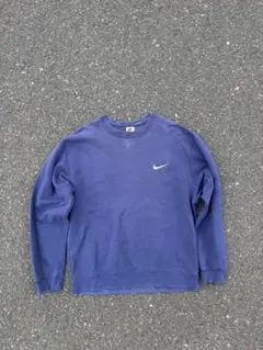 90s Nike スウェット 白タグ USA製 サンフェード ネイビー ナス紺