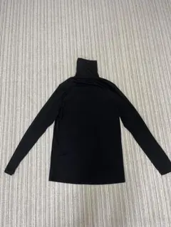 ブラック タートルネックセーター XS