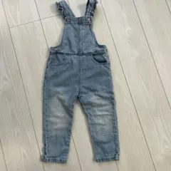 ザラベビー　フリル付き　オーバーオール　98cm