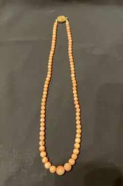 天然珊瑚 ピンクサンゴ ネックレス グラデーション 約10mm ヴィンテージ