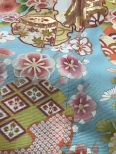 ！裄長トール！水色の絽の振袖　正絹　未使用　贅沢な夏のお振袖です