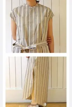 unfil sleeveless shirtdressノースリーブシャツワンピのサムネイル