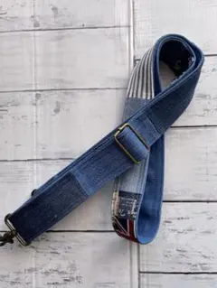リメイクデニム☆パッチワークショルダー紐3.8②