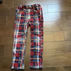 チェック柄長ズボン レッド・ネイビー・イエロー