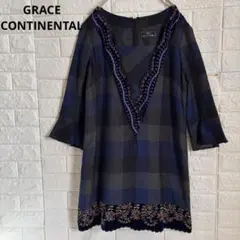 グレースコンチネンタル ワンピース チュニック刺繍 ベルベット36