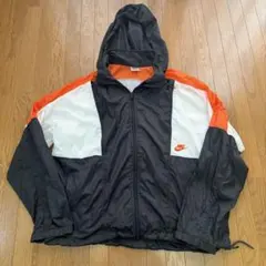 NIKE 銀タグ 90's ジャケット XL 黒/オレンジ/白