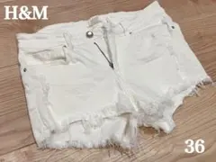 H&M ホワイトショートパンツ 36