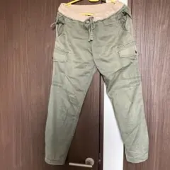 MERVEILL H.カーゴパンツ カーキ色 ゴム入りウエスト