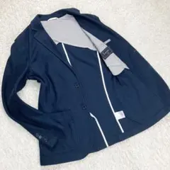 ラコステ アンコンジャケット 48 コットン リネン ダークグリーン