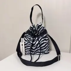 レスポートサックシマウマ2way ショルダーバッグ巾着型