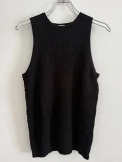 ZARA リブ編みノースリーブニット