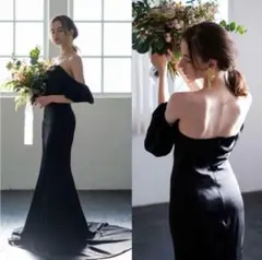 結婚式　二次会　ブラックドレス　黒ドレス　ドレスプロダクション