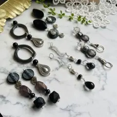 ブラック×シルバーピアス　まとめ売り