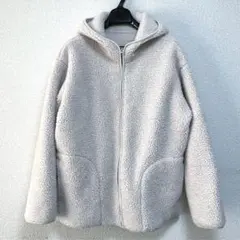 【中古品】 無印｜モコモコパーカー | グレーベージュ